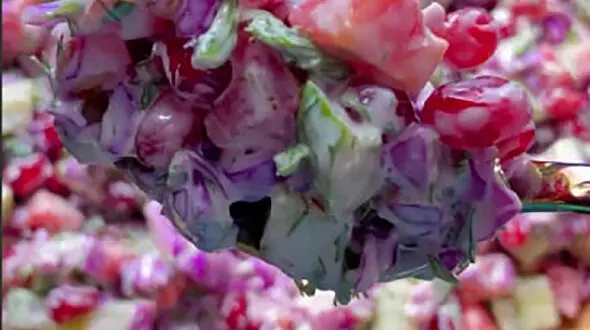 از الان به فکر شب یلدا باش / طرز تهیه 2 مدل سالاد پاییزی + فیلم
