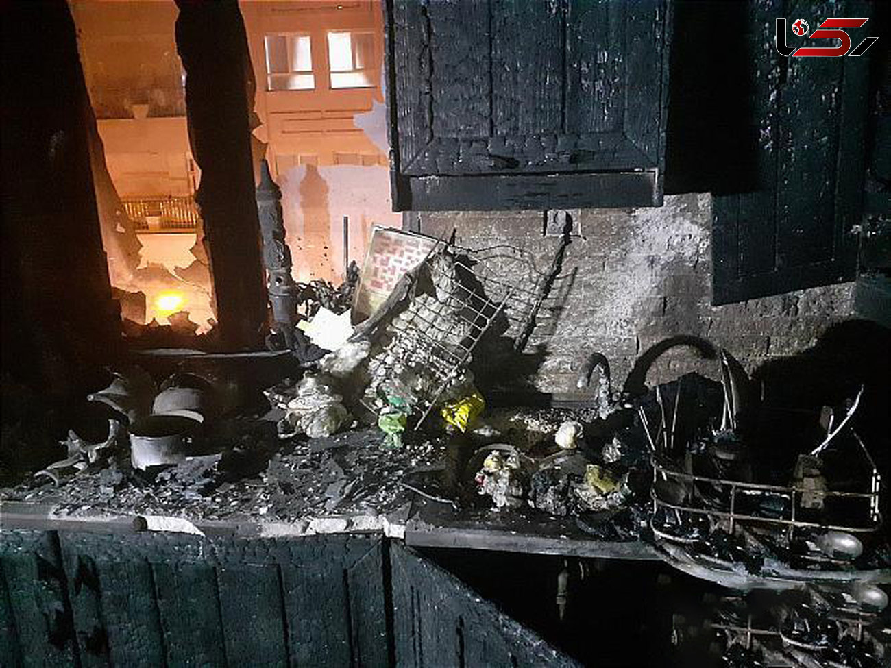  آتش سوزی در خانه ای مسکونی در جهرم