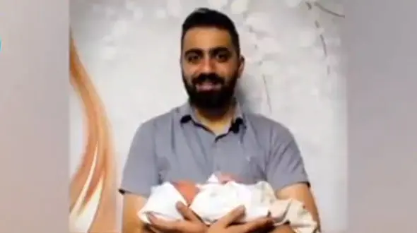 فیلم تولد یک نوزاد کنار راکت عمل‌نکردهٔ اسرائیل در تهران !