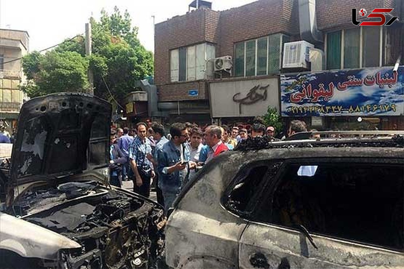 اتومبیل امین زندگانی در آتش سوزی خیابان شریعتی سوخت + فیلم و تصاویر