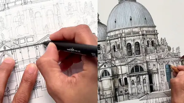 ببینید/  تلفیق هندسه و نقاشی + فیلم