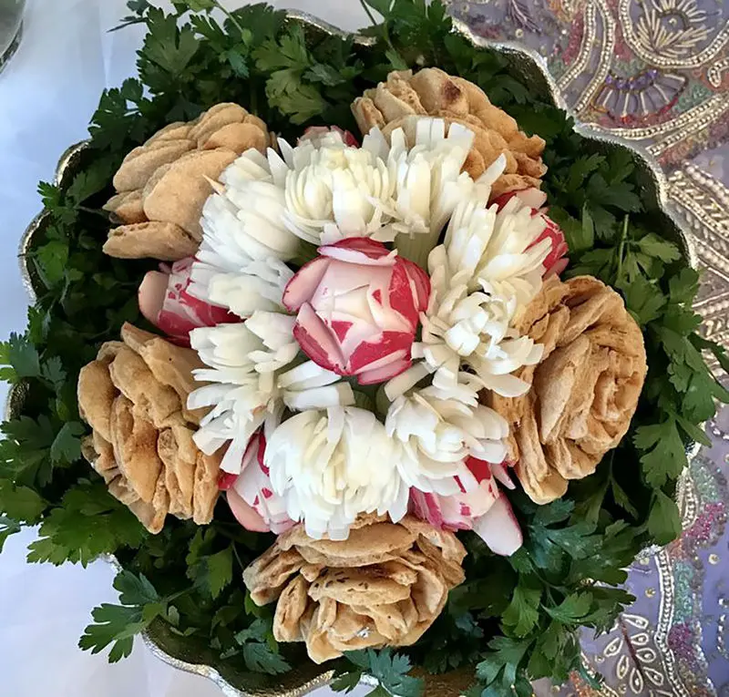 تزیین سبزی خوردن در سبد