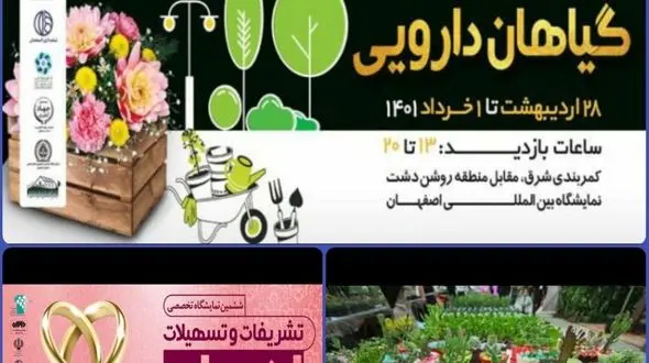 اصفهان میزبان نمایشگاه‌های گل و گیاه و تسهیلات ازدواج می‌شود