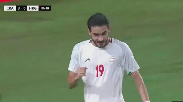 فیلم گل سوم ایران توسط کسری طاهری در دقیقه 73 / گوام 0 - ایران 3
