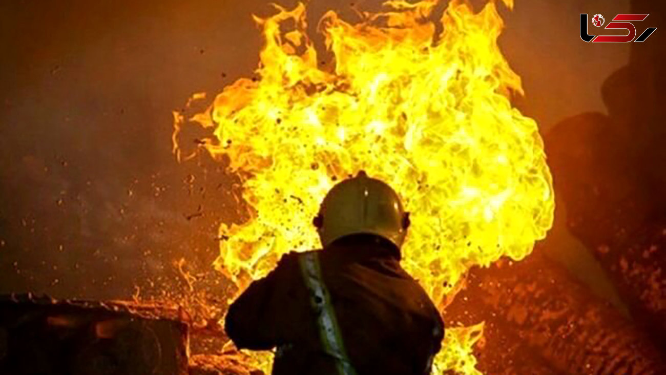 فیلم آتش‌سوزی یک خانه در کرمانشاه