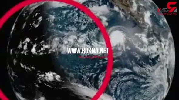 همزمانی خورشید گرفتگی و توفان باربارا +فیلم