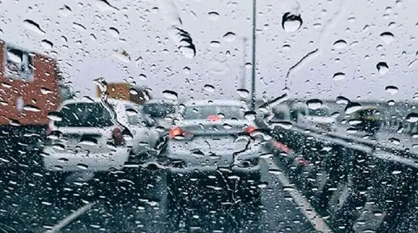 بارش باران و برف در البرز 