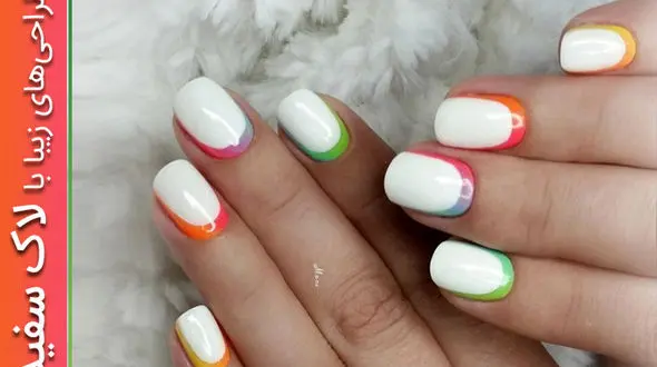 طراحی های مختلف ناخن با لاک سفید +تصاویر 