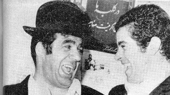 عکس سلبریتی ها  / «بهروز وثوقی و ناصرملک مطیعی» در نمایی از فیلم طوقی / سال 1349