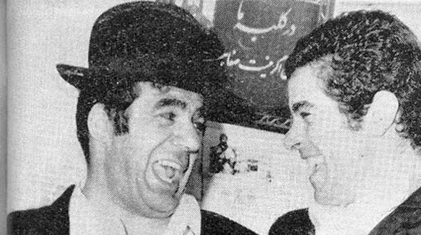 عکس سلبریتی ها  / «بهروز وثوقی و ناصرملک مطیعی» در نمایی از فیلم طوقی / سال 1349