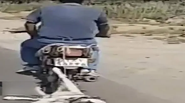 ماجرای حمل جنازه یک سگ با موتور / پلیس زنجان توضیح داد