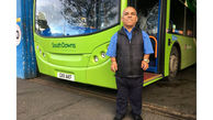 کوتاه قدترین راننده اتوبوس در انگلیس می خواهد گینسی شود + تصاویر