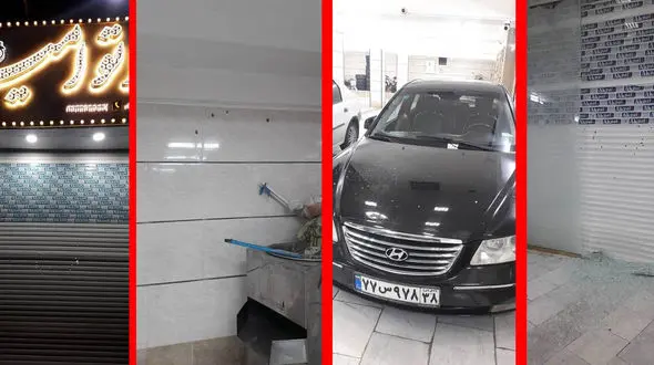 2 مرد در گوهردشت کرج نمایشگاه خودرو را به رگبار بستند / تیراندازی وحشت آور+عکس