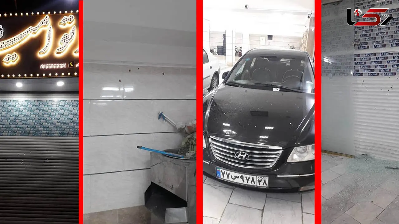 2 مرد در گوهردشت کرج نمایشگاه خودرو را به رگبار بستند / تیراندازی وحشت آور+عکس