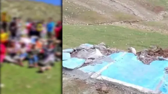  فیلم تخریب تنگه پیازه مخملکوه خرم آباد / تور 100 نفره  باشگاه کوهنوردی اصفهان عمل اصلی بودند + فیلم 