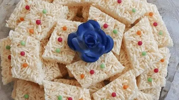 آموزش تهیه شیرینی برنجک + فیلم