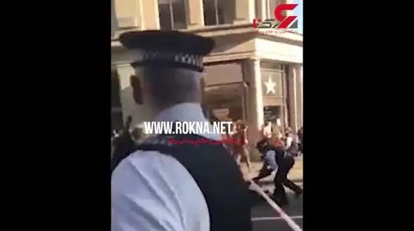 شیوه پلیس لندن برای خالی کردن خیابان از حضور معترضان + فیلم 