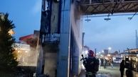 آسانسور پل عابر پیاده رشت را آتش زدند !+ فیلم و عکس 