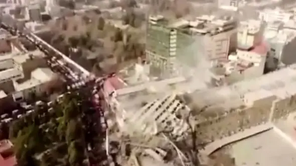 فاجعه پلاسکو را در فیلم هوایی ببینید+عکس و فیلم