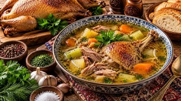 طرز تهیه سوپ اردک؛ خوش‌ عطر و مقوی