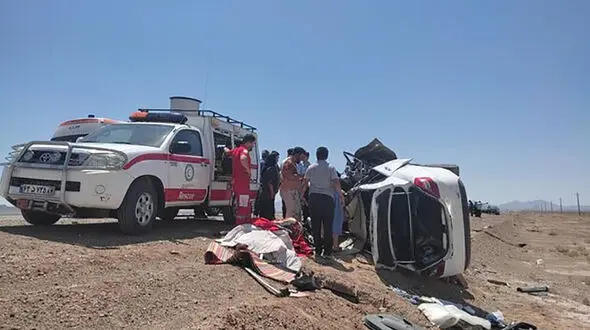 2 کشته در تصادف های سمنان+عکس