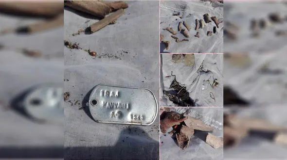 عکس پلاک عزیزترین یادگار دفاع مقدس که سیل با خود آورد / شهید کاویانی به خانه اش برگشت +تصاویر