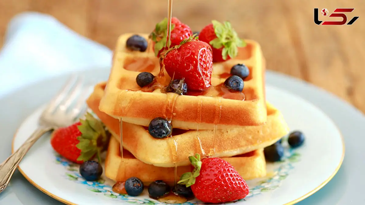 وافل خانگی / صبحانه‌ای لوکس در خانه شما + فیلم