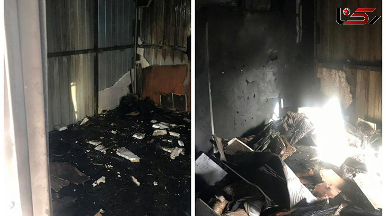  اوباش کانکس شهرداری چی ها  را به آتش کشیدند  + عکس
