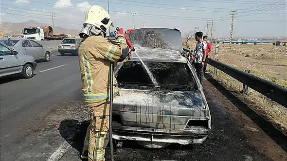 پژو مرد تهرانی در آتش سوزی جزغاله شد + عکس ها 