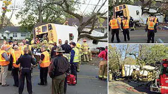 کشته شدن6 دانش آموزان در تصادف اتوبوس با درخت + عکس