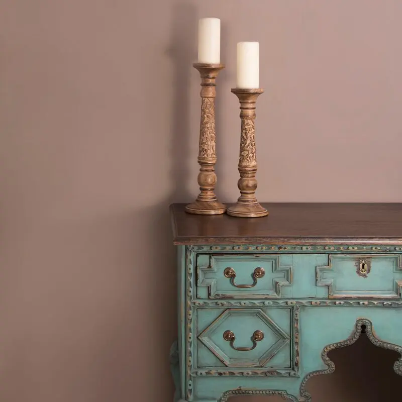 عکس از شمعدان چوبی