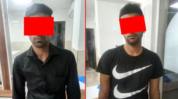 این 2 سارق در آبادان خانه ها را خالی می کردند + عکس