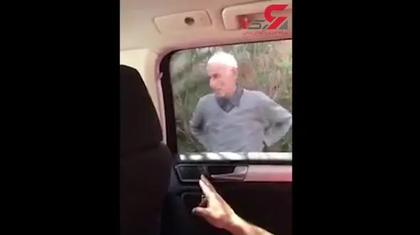 غفلت سارق سالخورده از سرنشین داخل خودرو+فیلم 