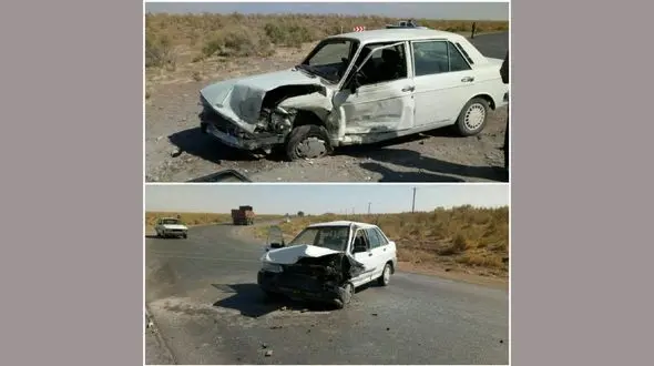 تصادف پیکان با پراید در نیشابور / 5 نفر مصدوم شدند