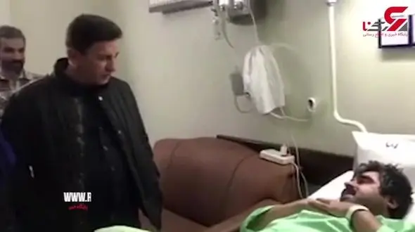 عیادت قلعه نویی و جمعی از چهره‌های هنری و ورزشی از امیر نوری + فیلم