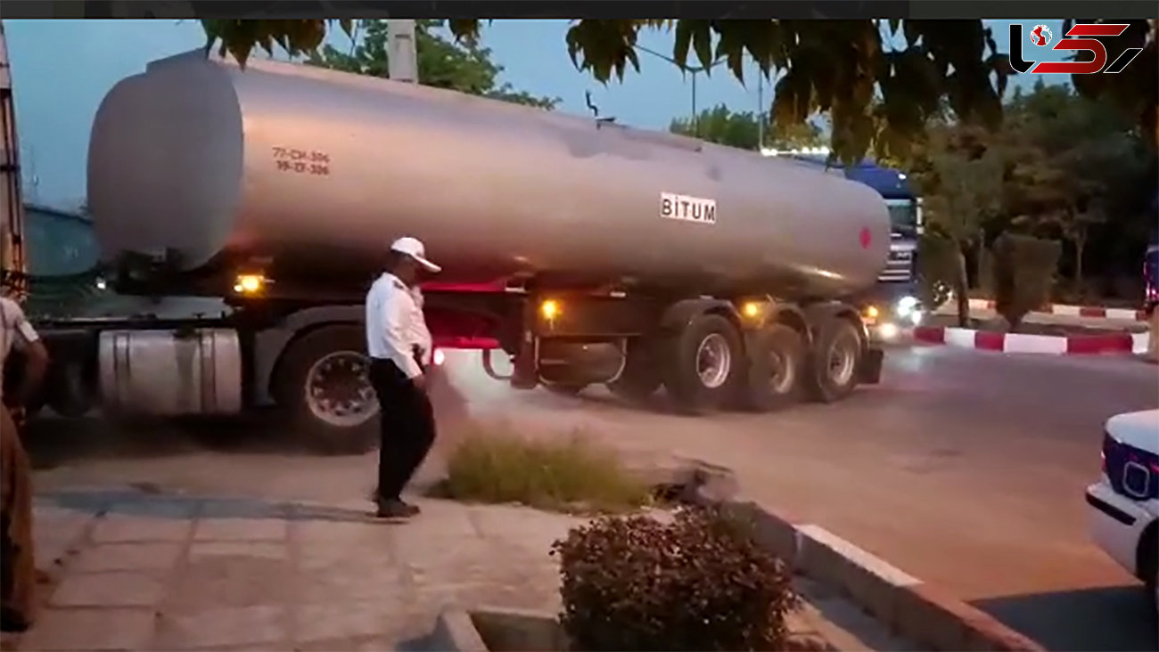توقیف ۱۰ تانکر حمل سوخت در جاده مریوان به سقز + فیلم