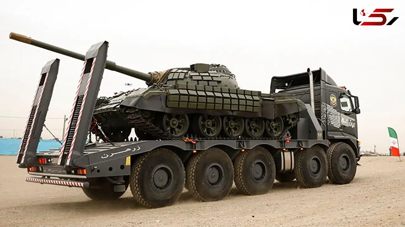 رونمایی از خودروی تانک‌بر کیان 800 با قابلیت جابجایی ادوات زرهی سنگین