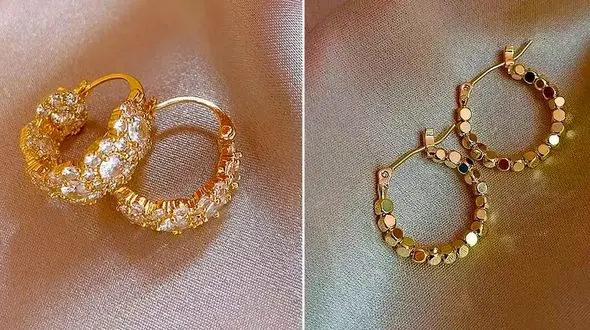 جدیدترین طرح های گوشواره حلقه ای طلا کارشده؛ استایل خاص خود را بسازید