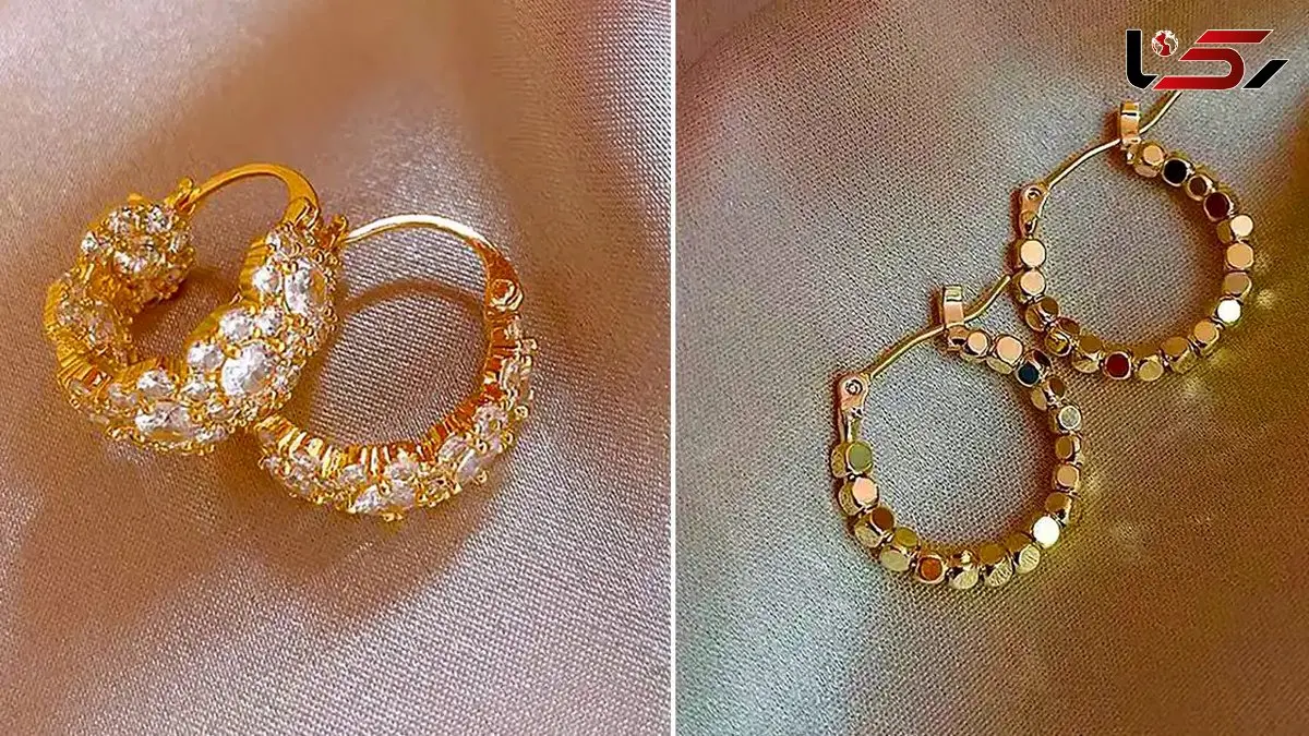 جدیدترین طرح های گوشواره حلقه ای طلا کارشده؛ استایل خاص خود را بسازید