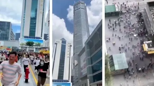 وحشت از لرزش ناگهانی برج 300 متری + فیلم