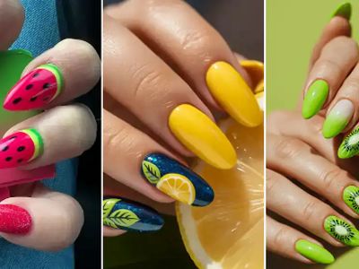 مدل‌ های شاد و رنگارنگ طراحی ناخن با تم میوه‌ های تابستانی