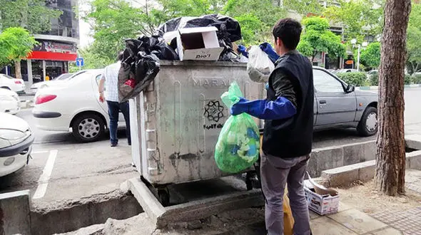 جولان مافیای زباله در شرایط کرونایی تهران + فیلم