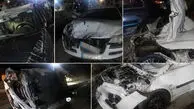 پایان تلخ تصادف زنجیره‌ای در ایلام/ جسد راننده پژو 405 صبح روز بعد پیدا شد