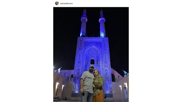 بازیگر معروف مرد در کنار همسرش