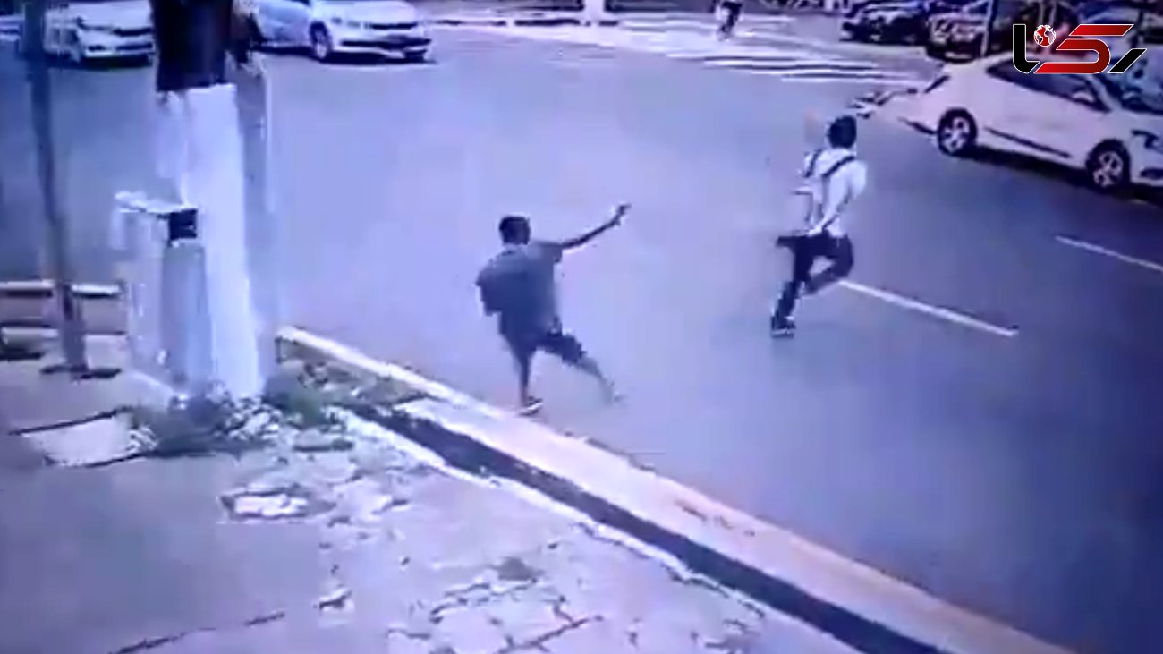 شلیک مرگ دزد به دانش آموز در خیابان + فیلم خیلی تلخ