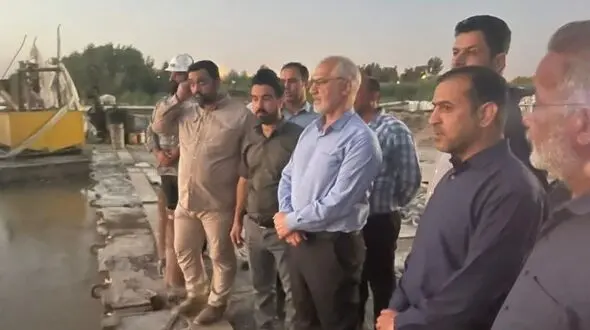 بازدید استاندار خوزستان از پل عنافچه