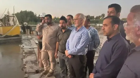 بازدید استاندار خوزستان از پل عنافچه