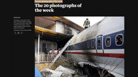 این عکس از سقوط هواپیمای ارتش ایران جهانی شد! 