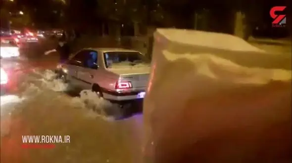 سقوط مرگبار 2 دانشجو دختر به کانال آب هنگام سیلاب در خرم آباد + فیلم و عکس