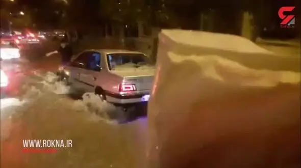 سقوط مرگبار 2 دانشجو دختر به کانال آب هنگام سیلاب در خرم آباد + فیلم و عکس